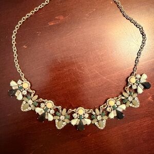Banana Republic Statement Cluster Necklace - Ivory, Green, Black & Mint